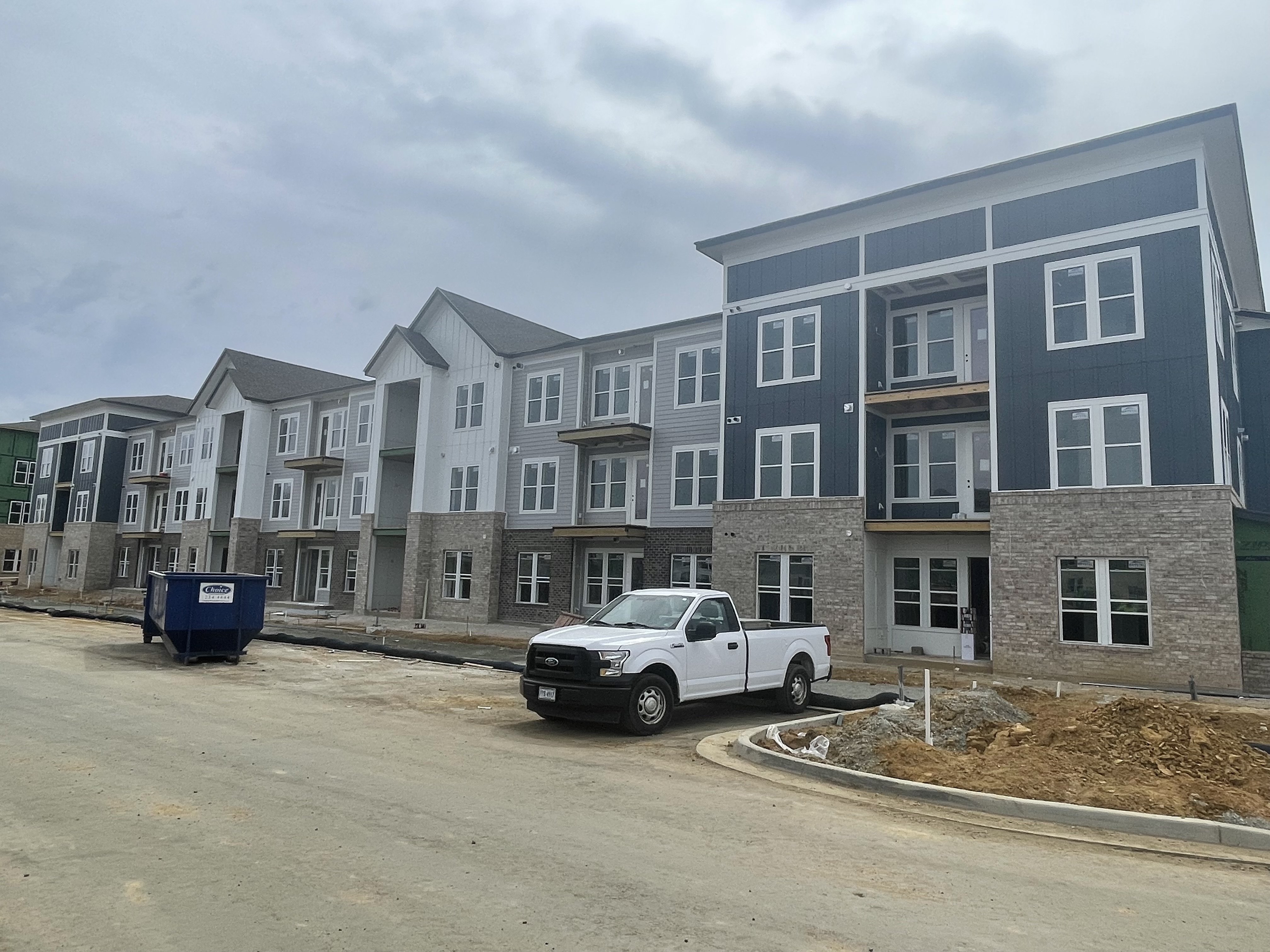 Large apartment community exterior